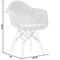 Fabulaxe Mid-Century Modern Style Fabric Lined Armchair with Beech Wooden Legs, White, PK 2 QI004325.WT.2 - alternate 4